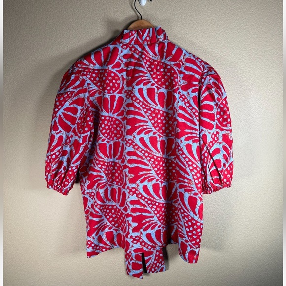 NWT Elisamama Kathy Blouse in Ruby Red - Picture 3 of 14